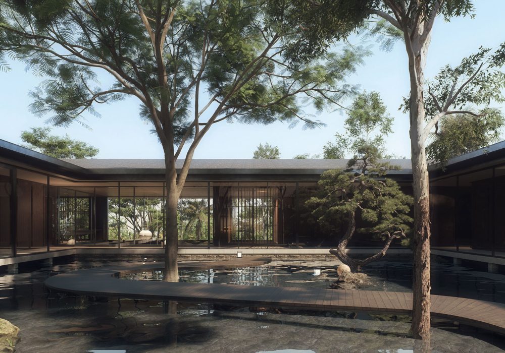 Contemporary house facade in Singapore designed by Alexis Dornier