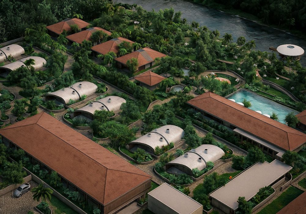 Urban resort architecture in Jakarta by hospitality architect Alexis Dornier